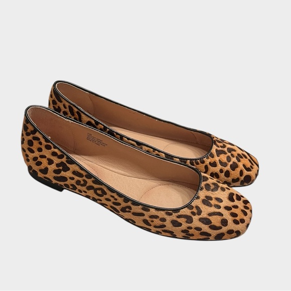 J. JILL Leopard Calf Hair Flats Size 8.5 animal print - Picture 3 of 6